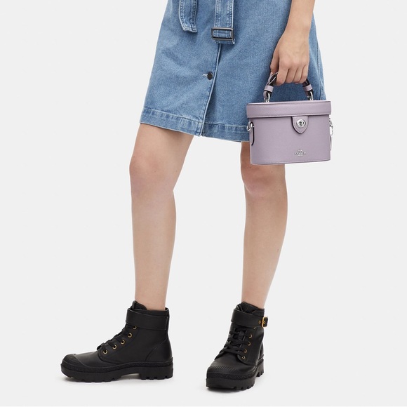 NWT Coach Kay Crossbody Pebble Leather Mist Lilac Purple CJ612 - Picture 10 of 11